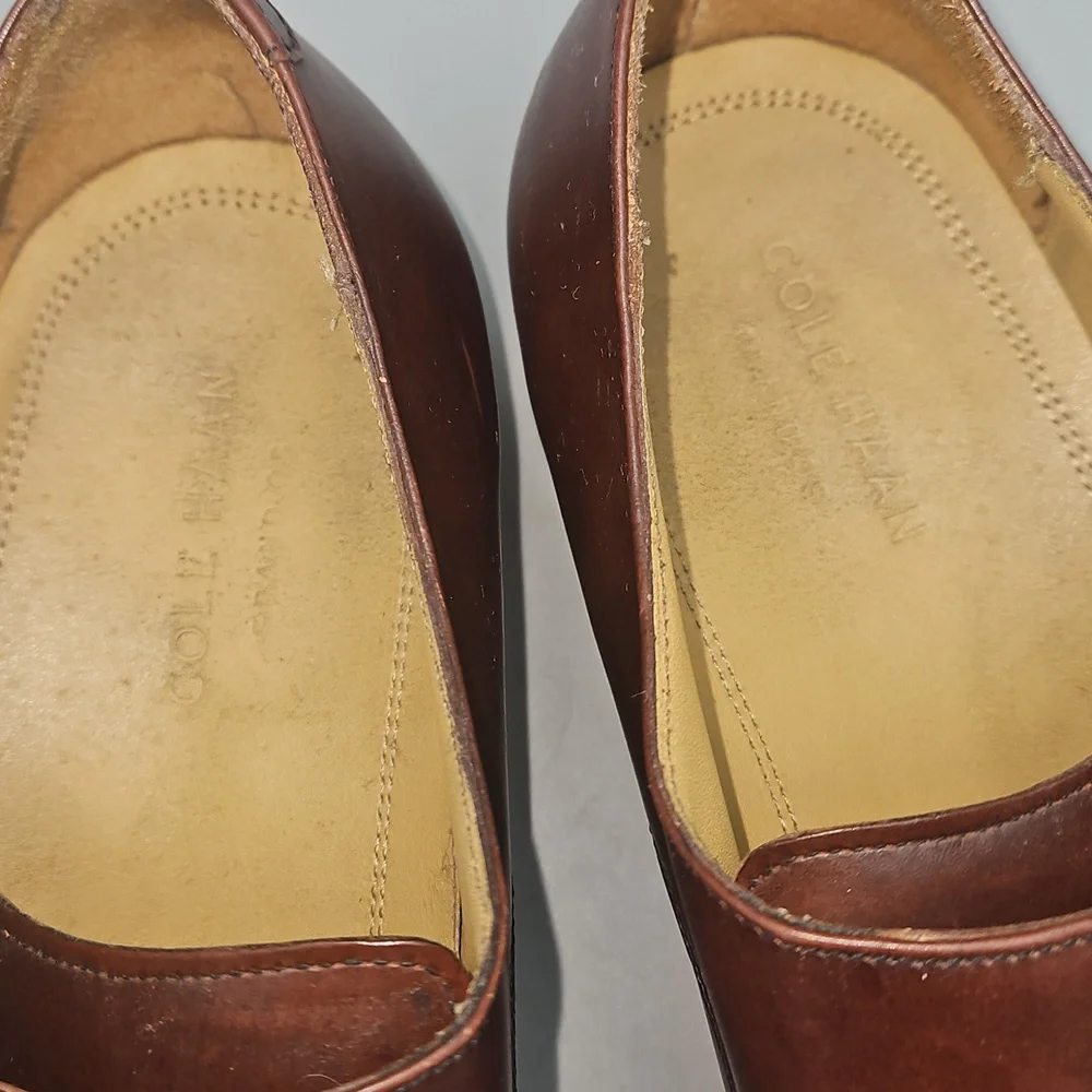 Cole Haan Grand OS Double Monk Strap Oxfords Mens 13 Dark Brown Dress Shoes